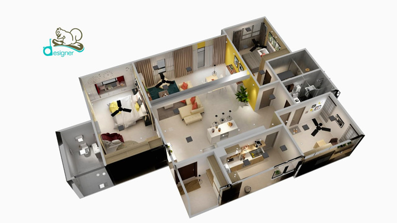 SQUIRREL design 3D floor plan