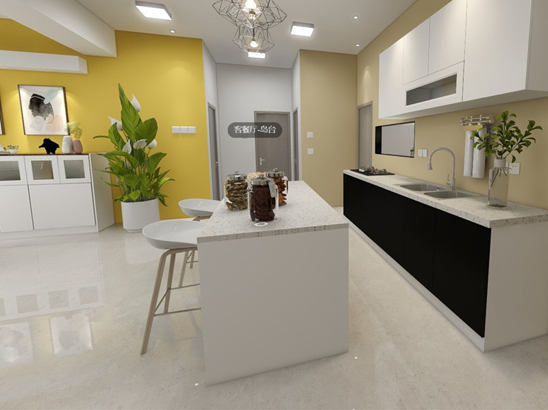 3D design of kitchen room