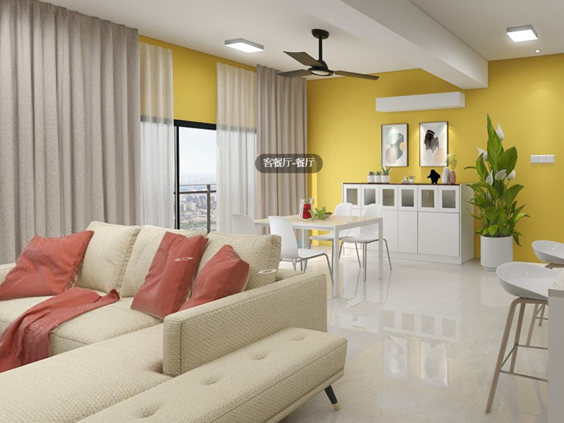 3D design of living room