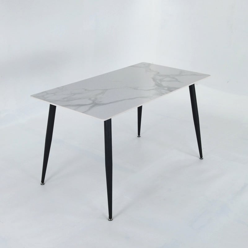 Sintered Stone Marble Dining Table 130cm x 70cm- DT-M01/-2 White