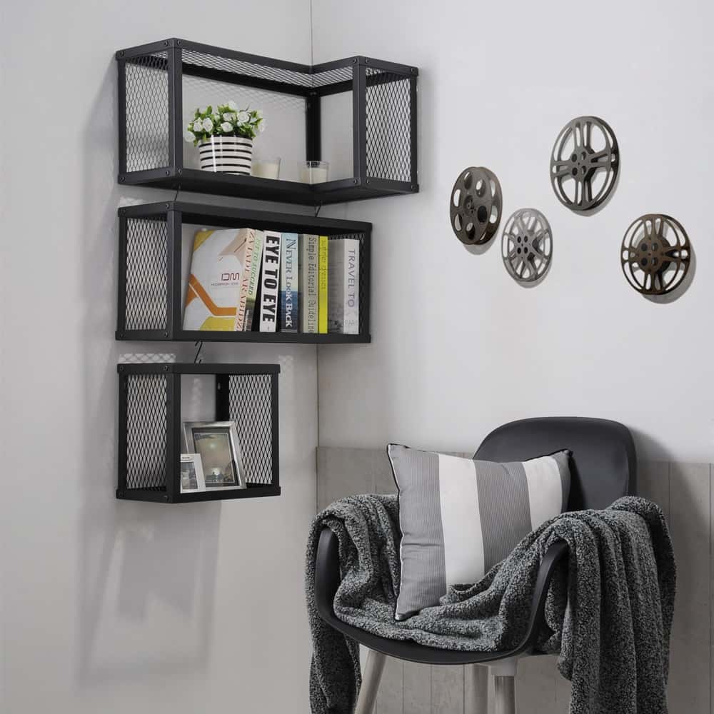 Clearance Stock- Texture Black Industrial Series- Wall Rack Combo set