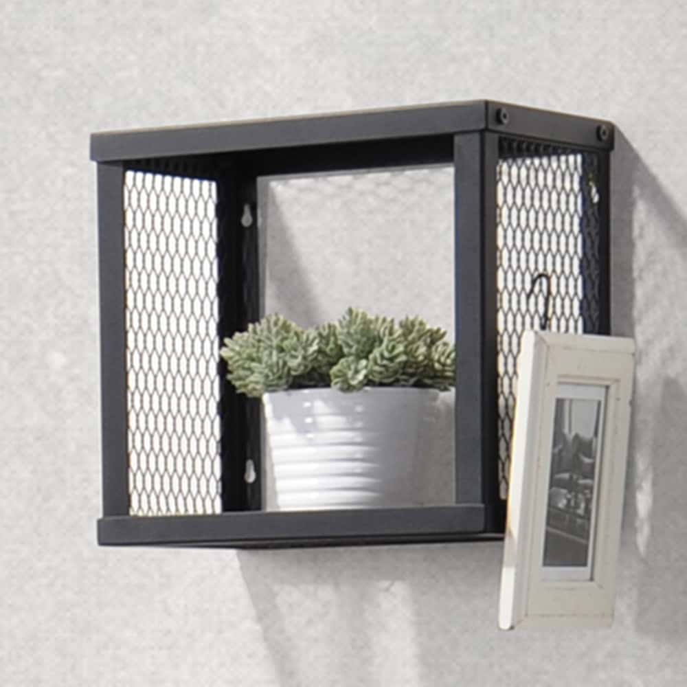 Clearance Stock- Texture Black Industrial Series- Wall Rack 30x30 cm