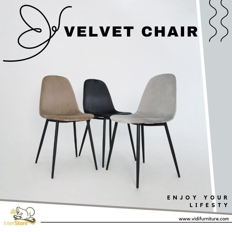 velvet fabric chair