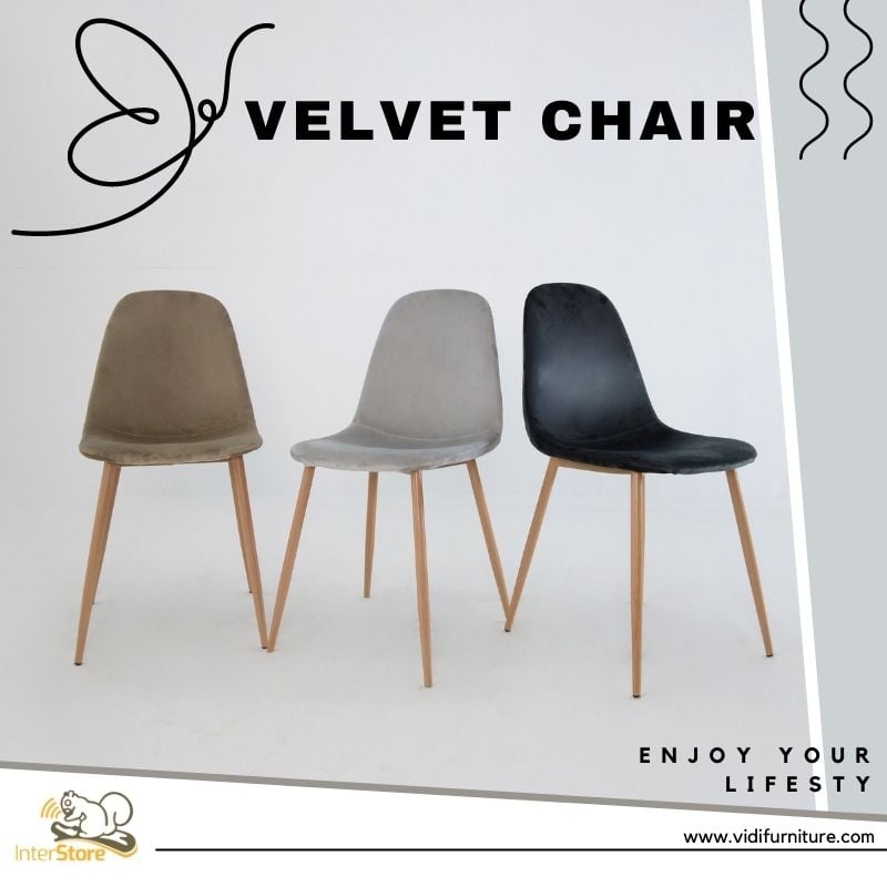 velvet fabric chair