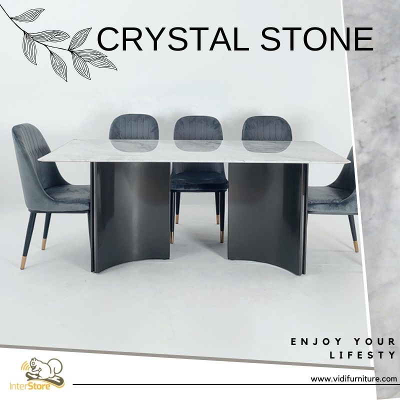 crystal stone table 